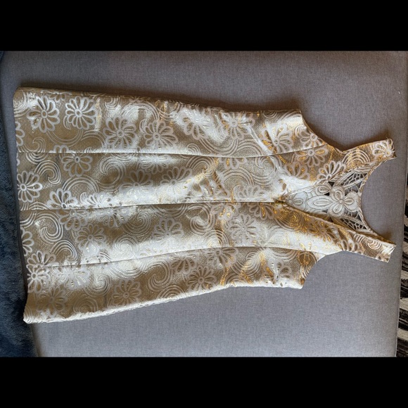 LILLY PULITZER GOLD COCKTAIL DRESS - Picture 2 of 7